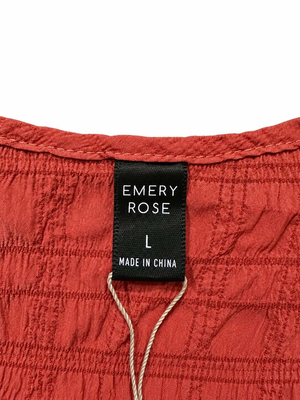 EMERY ROSE Textured Smocked Ruffle Hem Peplum Top - Picture 4 of 5